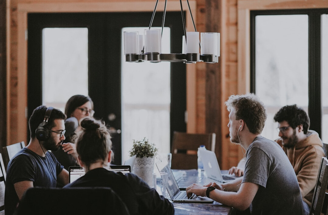 group of people in discussion